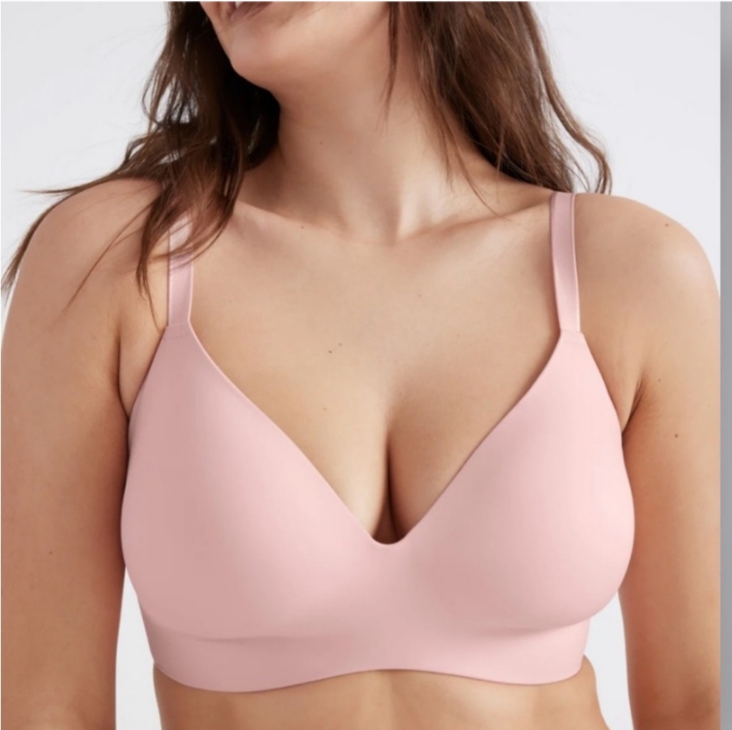 Knix Wingwoman Pink Wireless Bra Coutour Full Coverage Bra